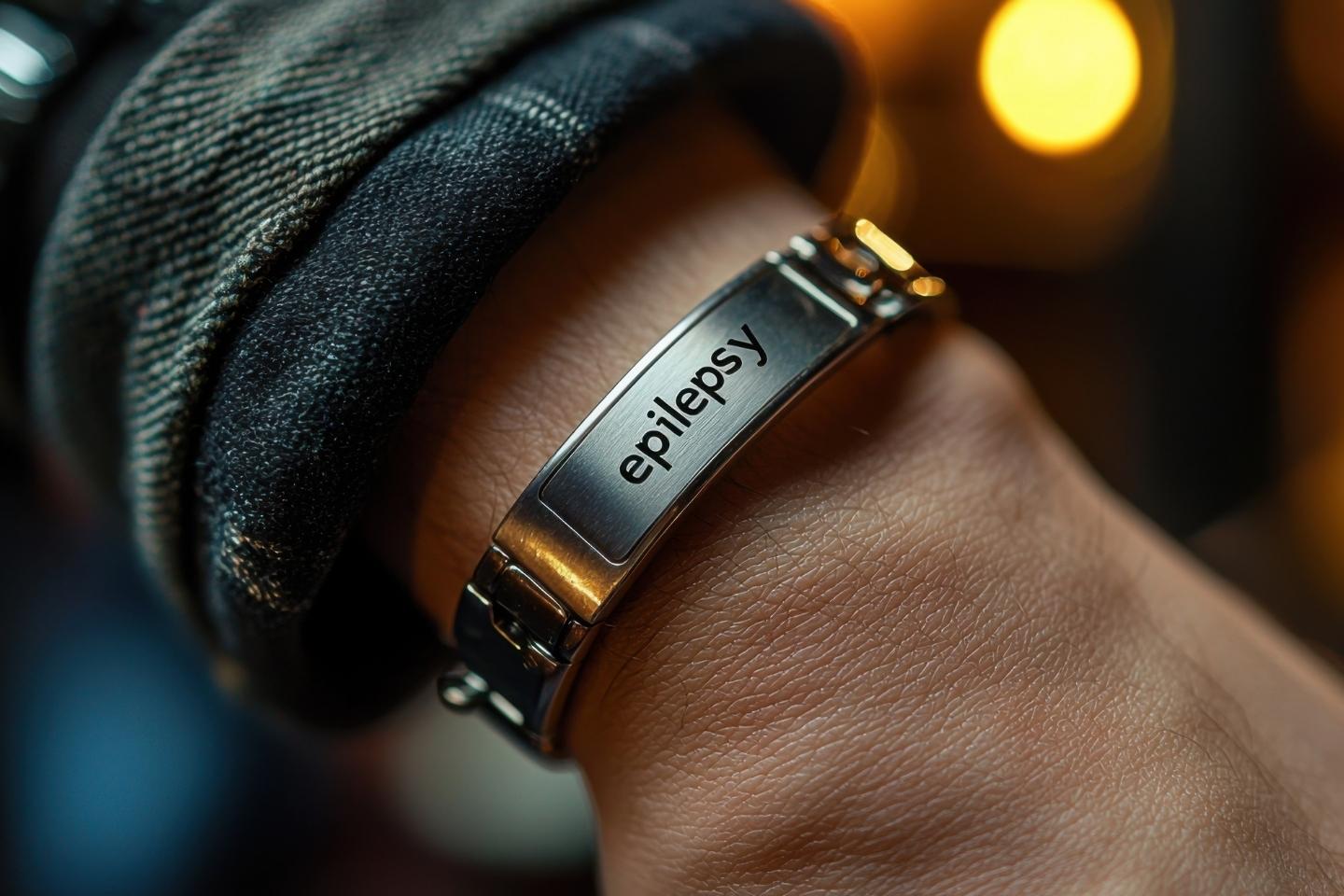 Medicinska narukvica s natpisom epilepsija.