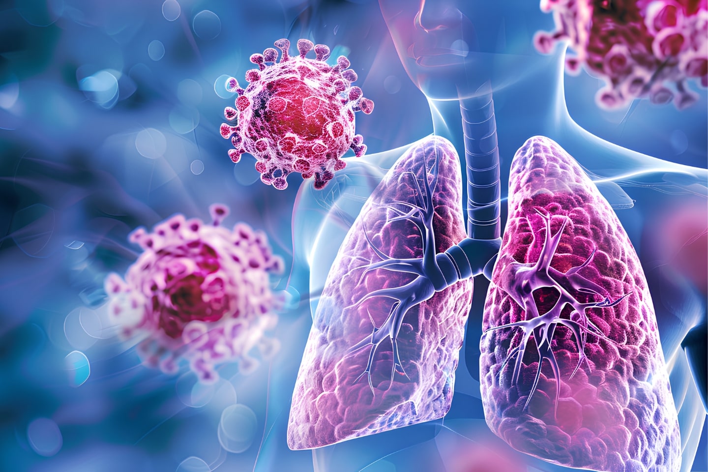 Ilustrativni prikaz virusne infekcije pluća